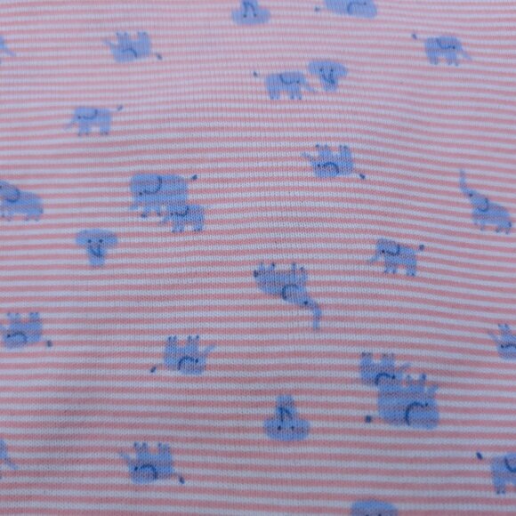 Charming Pink Elephant Print Kids' Shirt – Cozy & Stylish rounded crew neck - Picture 2 of 4
